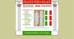 Desktop Screenshot of frankspizzapalace.com